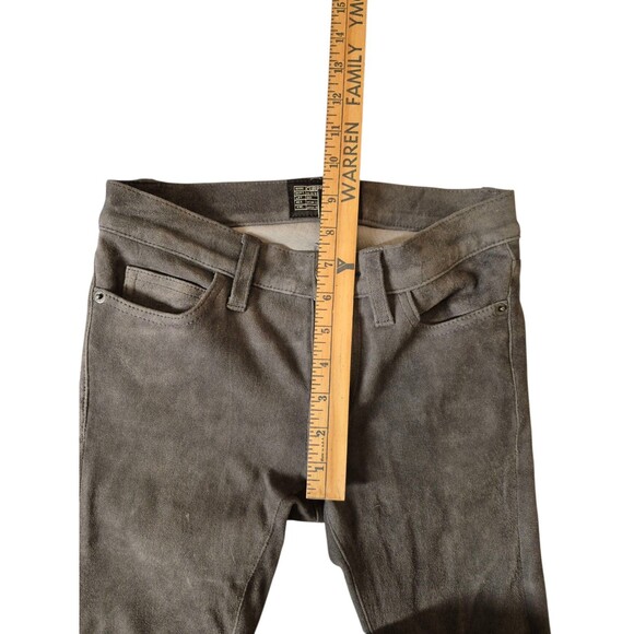 Current/Elliot The Stiletto Suede Leather Pant Jeans Stretchy Gray sz 23-25 $998 - Picture 9 of 12
